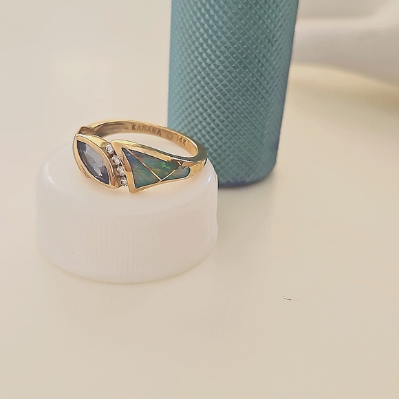 Opal and Tanzanite ring - Picture 11 of 11